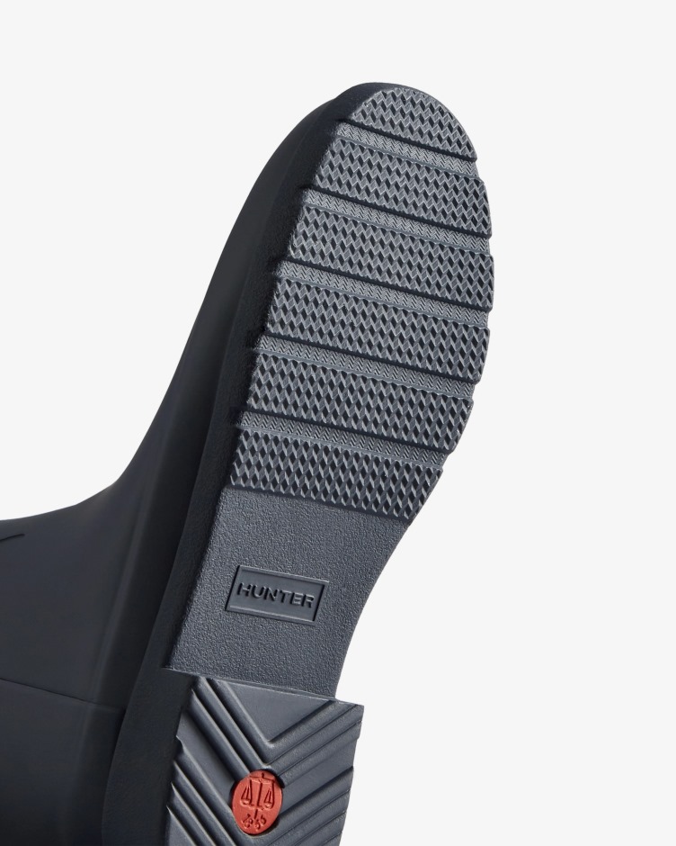 Botas De Chuva Altas Refinadas Para Mulheres Caçadores Slim Fit Azul Marinho