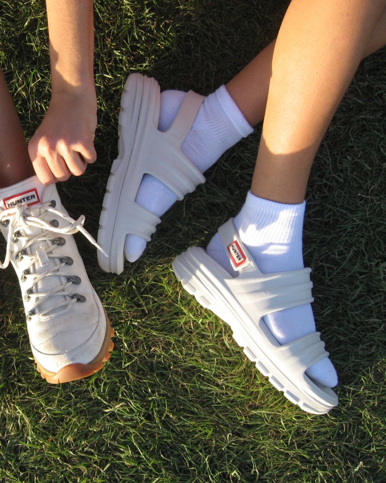 Sandália Feminina Hunter Flor Branca