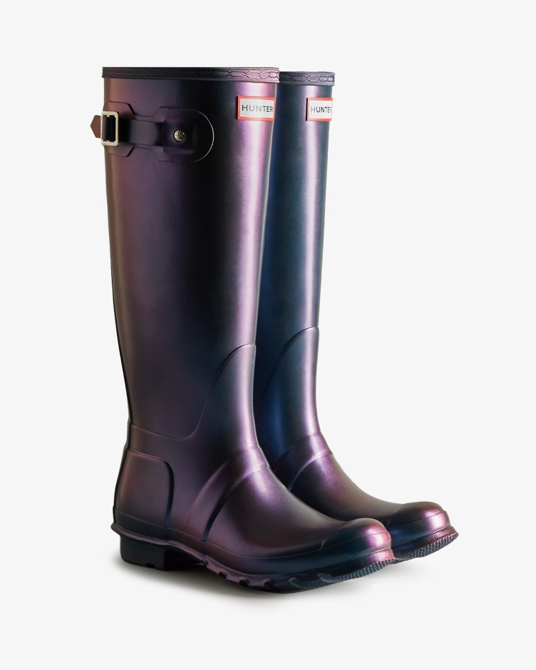 Hunter Nebulosa Feminina Botas De Chuva Altas Stornoway Azul
