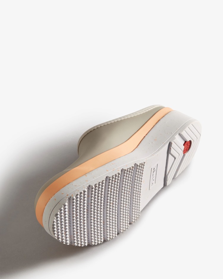 Caçador Jogo Feminino Speckle Sola Tamancos Steall Cinza Cume Subida Pêssego