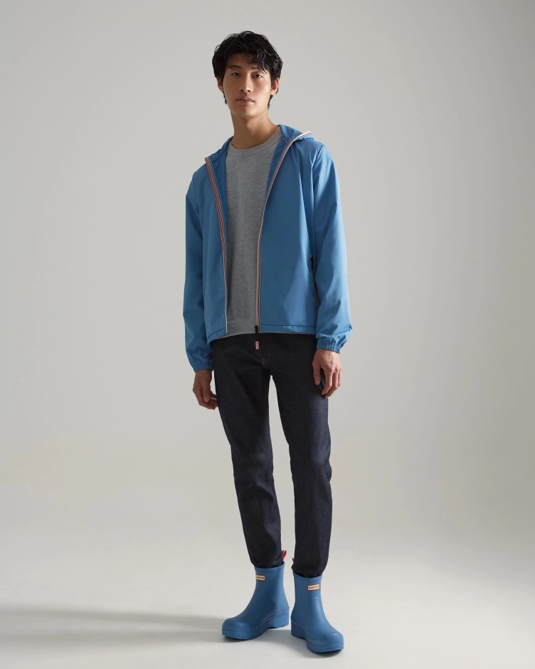 Jaqueta Hunter Masculina Leve Reciclada Embalável Stornoway Azul