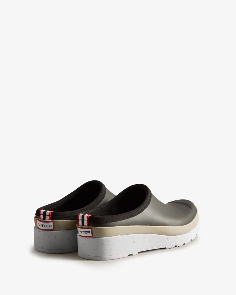 Hunter Jogo Feminino Speckle Sola Tamancos Preto-roubar Cinza