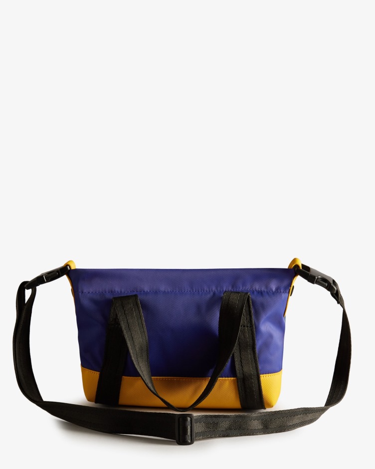 Hunter Reaproveitado Nylon Mini Top Clip Tote Bag Azul Cardo Multi