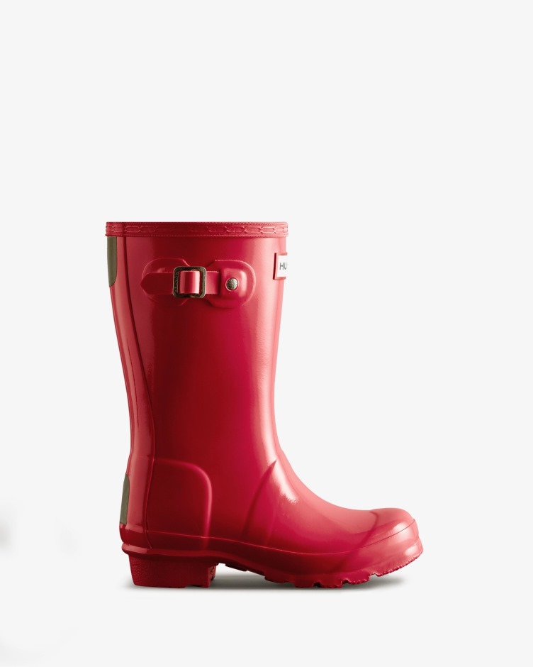Hunter Original Big Kids (5-11 Anos) Brilhante Botas De Chuva Rowan Rosa