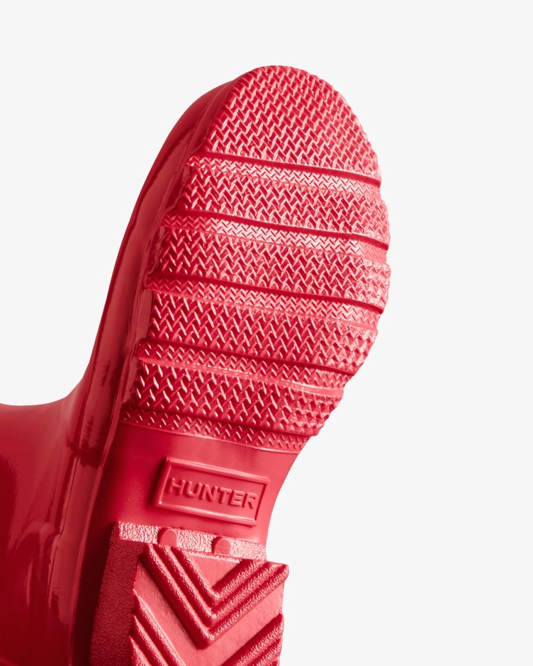 Hunter Original Big Kids (5-11 Anos) Brilhante Botas De Chuva Rowan Rosa