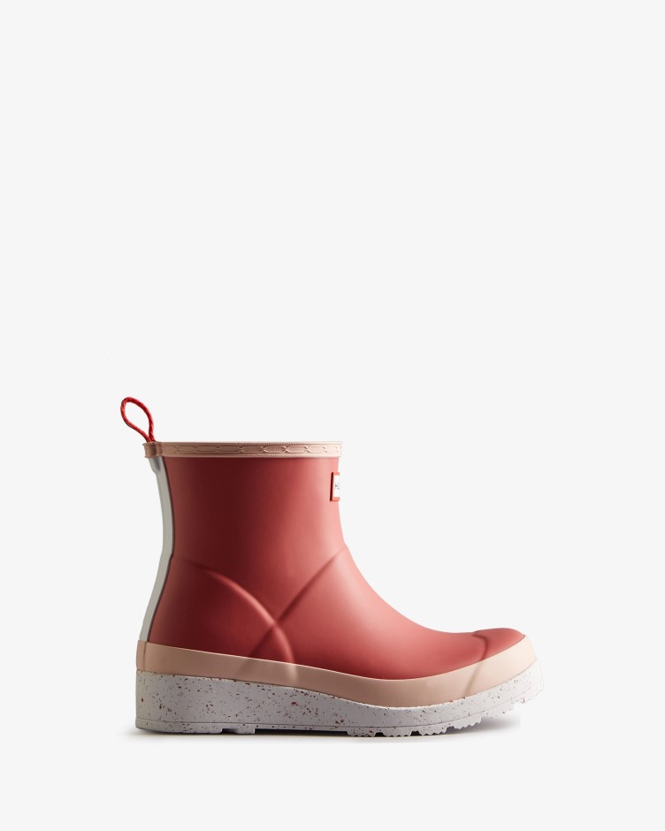 Hunter Botas De Chuva Speckle Curtas Para Mulher Glenmore Rosa-azaléia Rosa-espurrey Branco