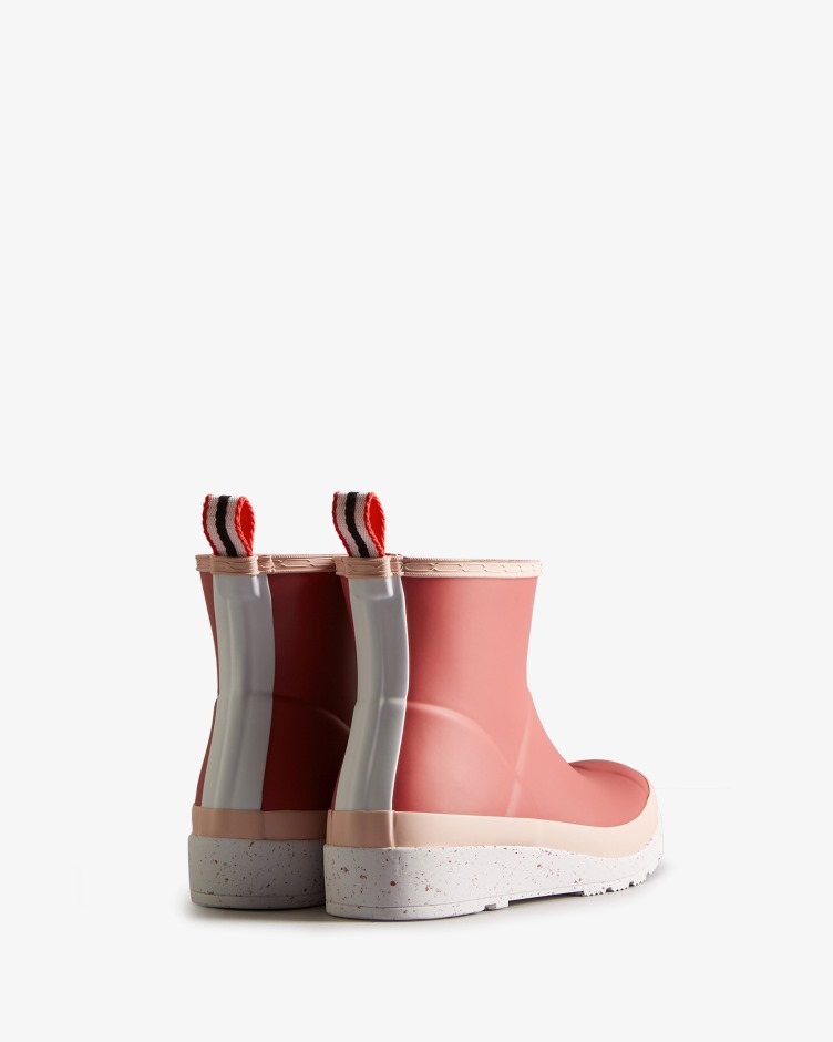 Hunter Botas De Chuva Speckle Curtas Para Mulher Glenmore Rosa-azaléia Rosa-espurrey Branco