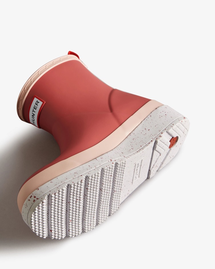 Hunter Botas De Chuva Speckle Curtas Para Mulher Glenmore Rosa-azaléia Rosa-espurrey Branco