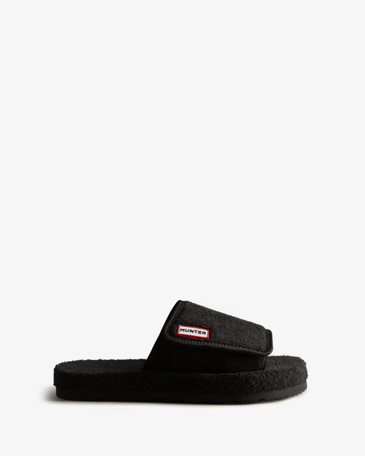 Plataforma De Praia De Toalha De Toalha De Banho Feminina Hunter Slide Ajustável Preto