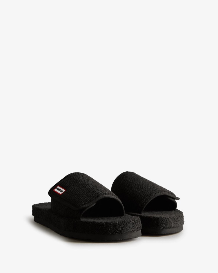 Plataforma De Praia De Toalha De Toalha De Banho Feminina Hunter Slide Ajustável Preto