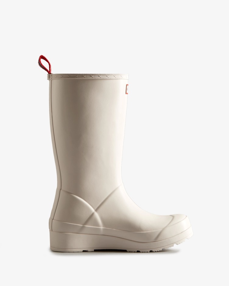 Botas De Chuva Altas Femininas Hunter Play Cinza Claro