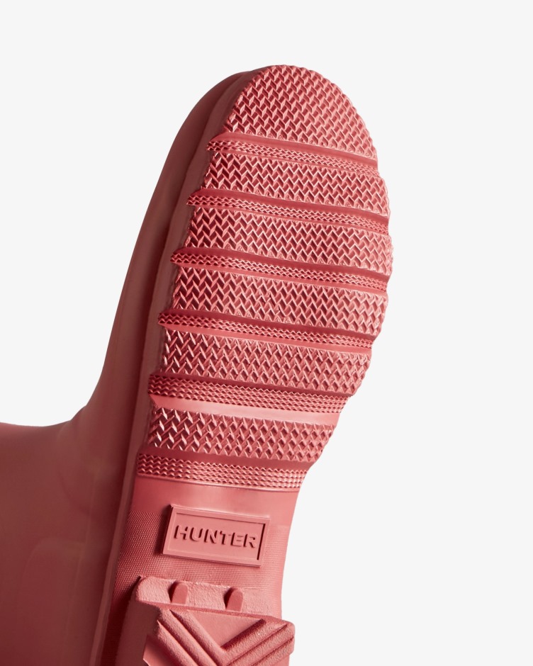 Botas De Chuva Ajustáveis ​​de Costas Curtas Femininas Hunter Glenmore Rose-sun-cup Laranja