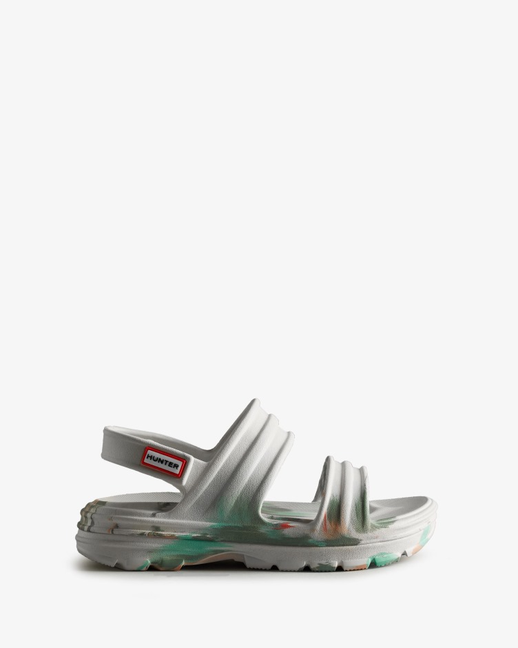 Sandália Feminina Hunter Em Mármore Flor Branca