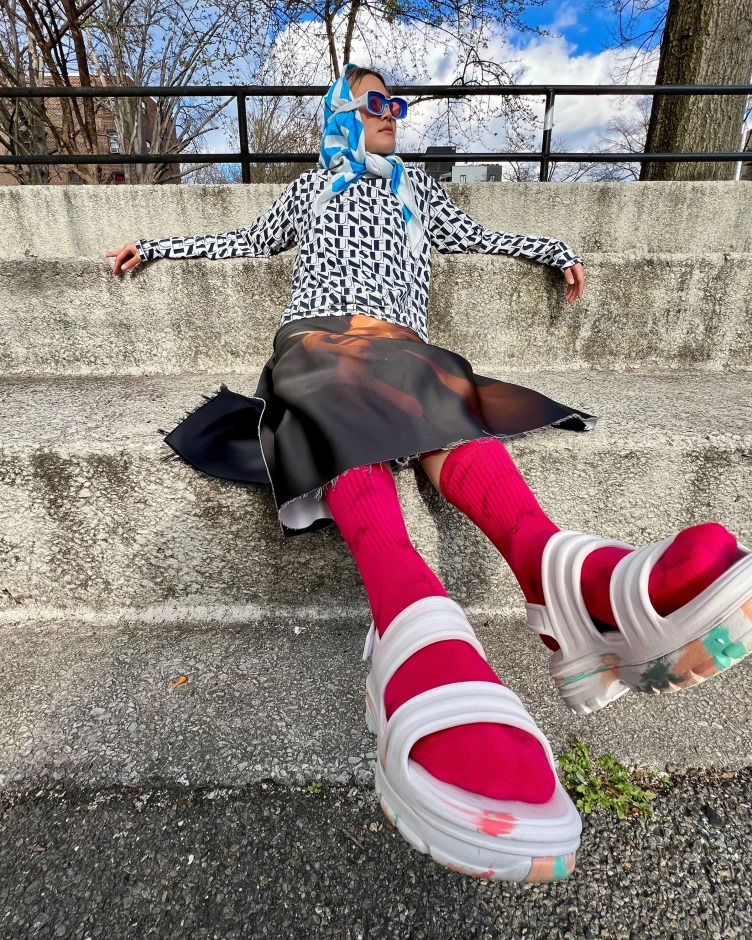 Sandália Feminina Hunter Em Mármore Flor Branca