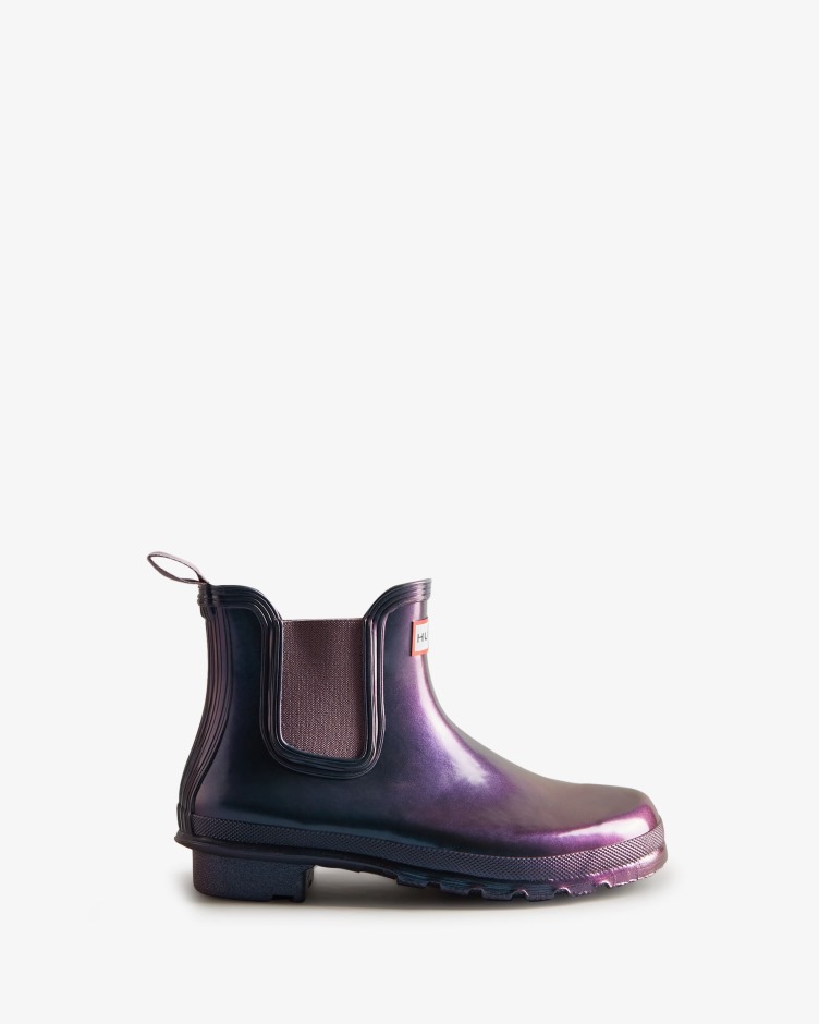 Botas Femininas Hunter Nebula Chelsea Stornoway Blue