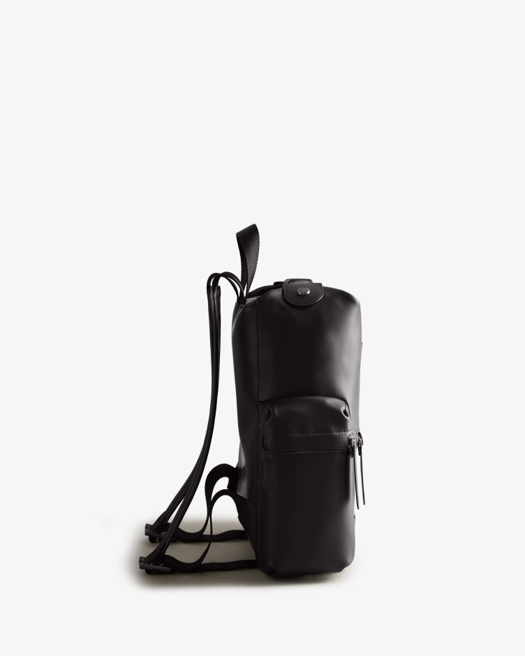 Mochila Hunter Mini Top Clip - Couro Emborrachado Preto