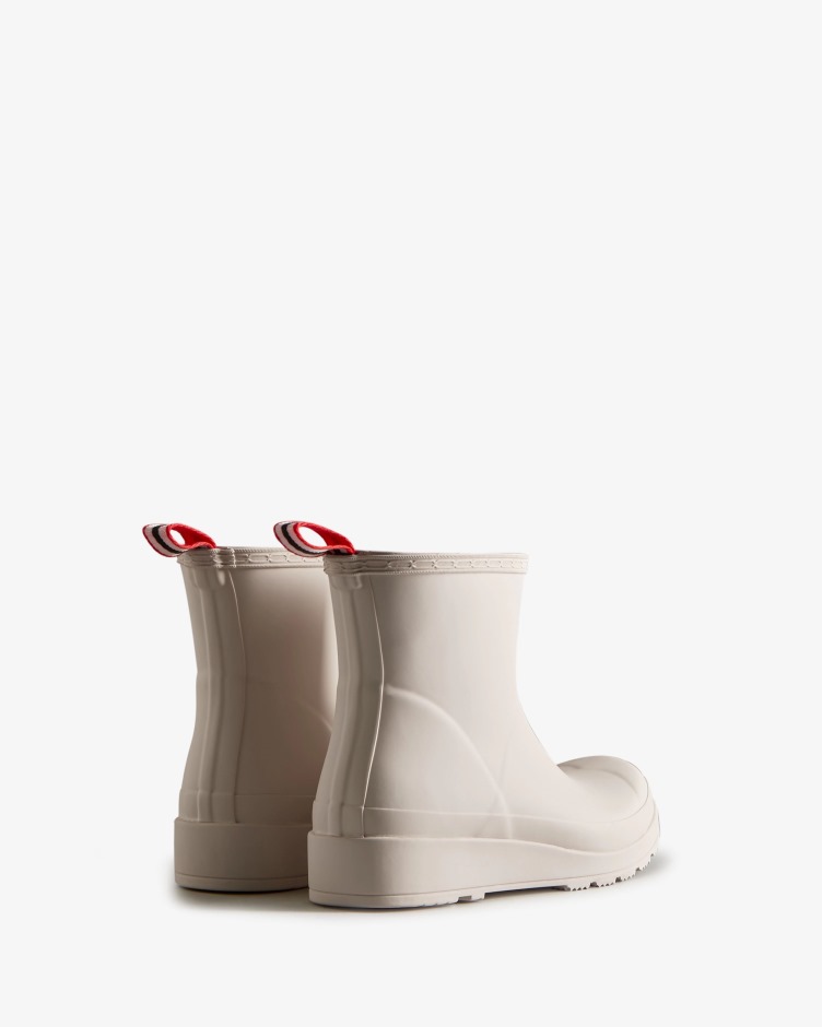 Botas De Chuva Curtas Femininas Hunter Play Cinza Claro