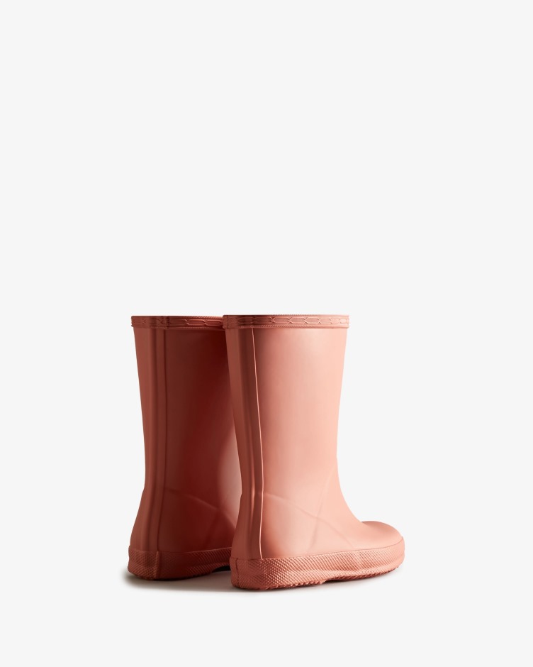 Hunter Original Kids Primeiro (18 Meses-8 Anos) Botas De Chuva Rosa áspero