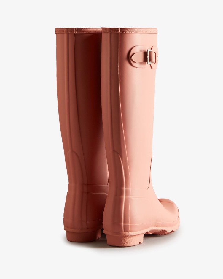 Botas De Chuva Altas Originais De Mulher Hunter Rosa áspero