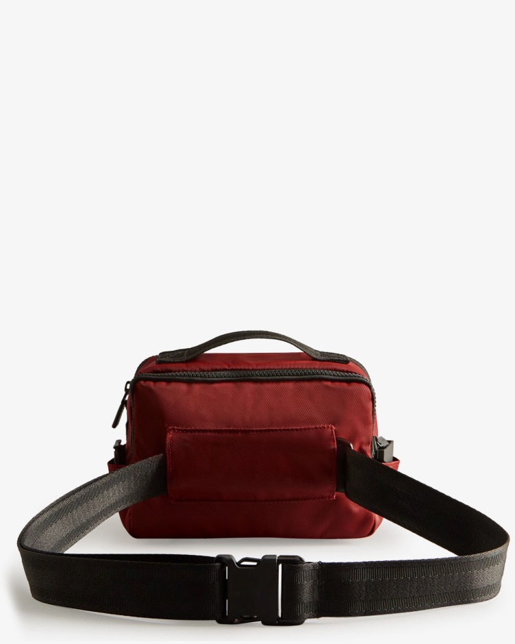 Hunter Bolsa Transversal De Três Vias Com Clipe Superior De Nylon Vermelho
