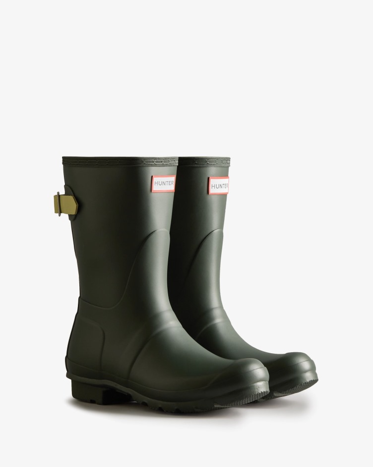 Botas De Chuva Ajustáveis ​​de Costas Curtas Femininas Hunter Maa Green-wild Green