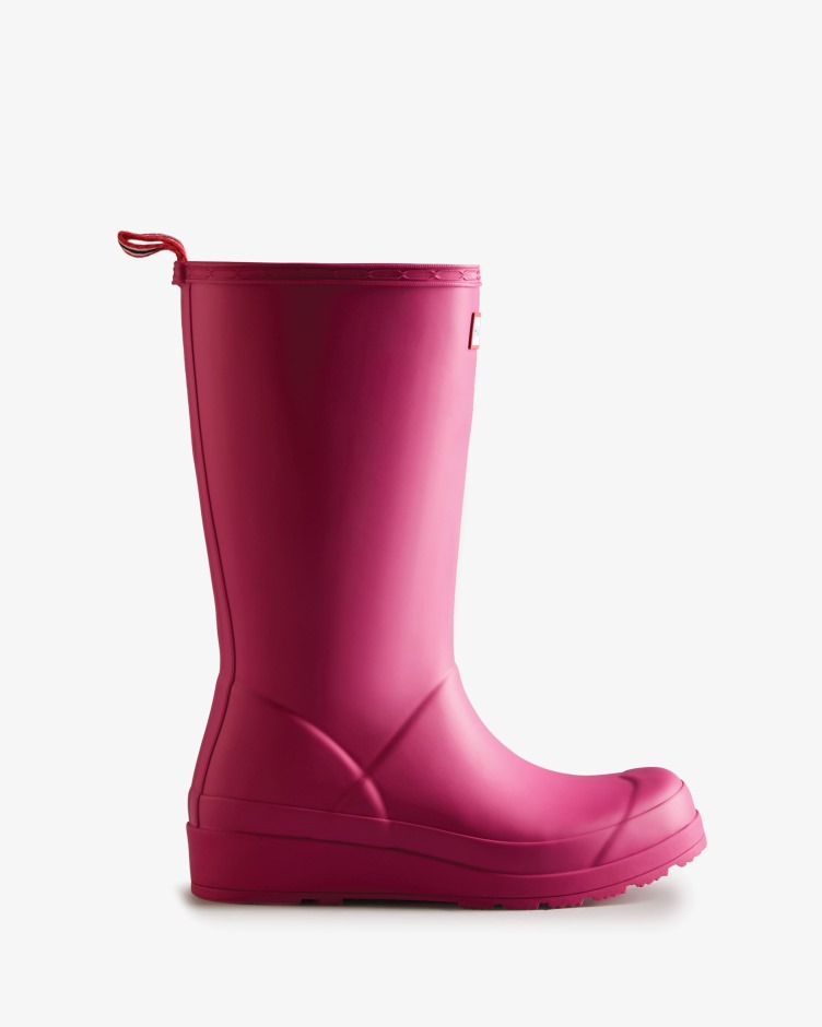 Botas De Chuva Altas Femininas Hunter Play Rosa Prismático