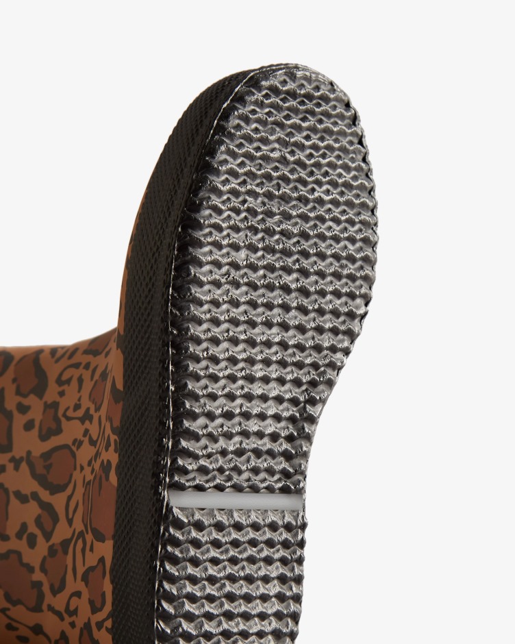 Hunter Kids First (18 Meses A 8 Anos) Botas De Chuva Com Estampa De Leopardo Rica Em Preto-sela-bronzeado