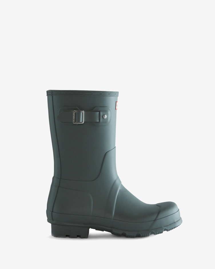 Botas De Chuva Curtas Originais Masculinas Hunter Cinza Urbano