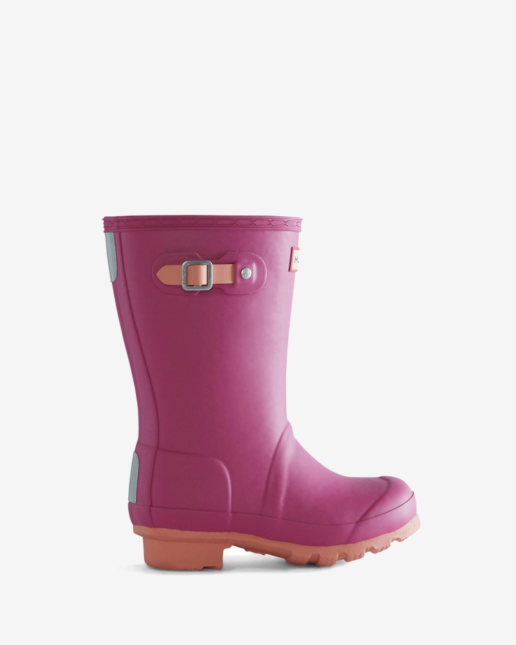 Hunter Big Kids (5-11 Anos) Botas De Chuva Isoladas Rosa Prismático Rosa áspero
