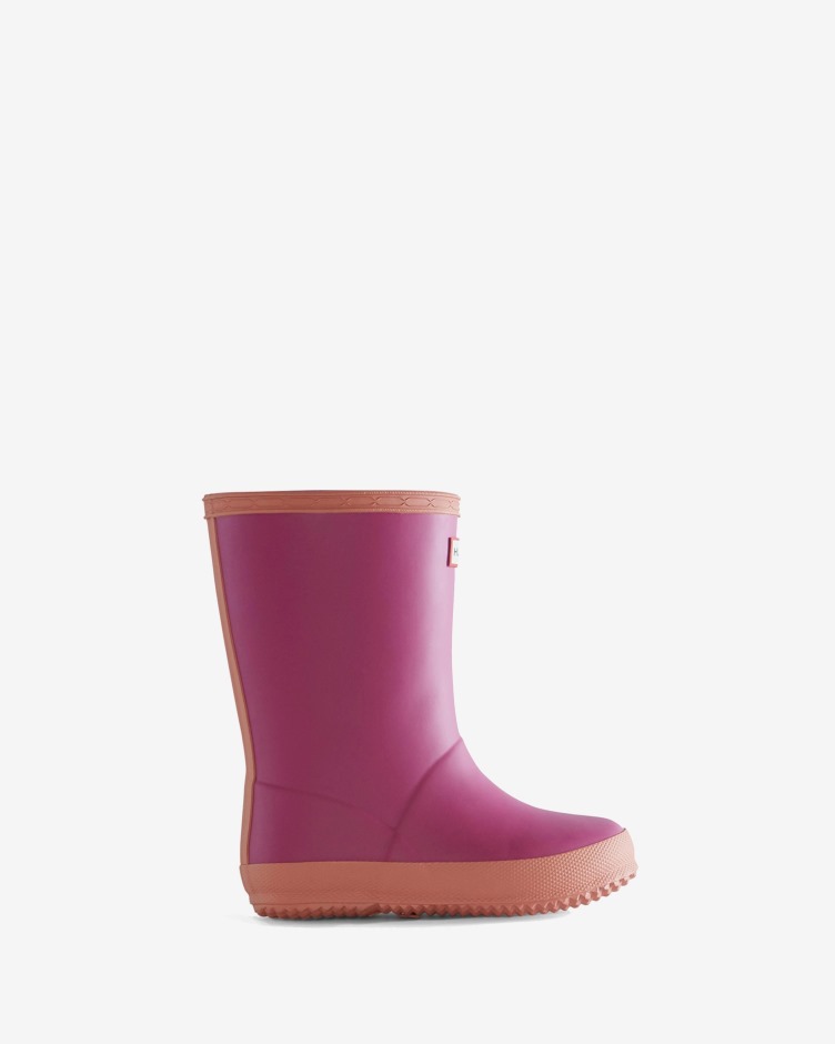 Hunter Kids First (18 Meses-8 Anos) Botas De Chuva Isoladas Rosa Prismático Rosa áspero