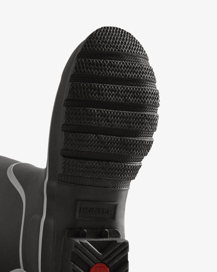 Botas De Chuva Altas De Contorno Reflexivo Para Mulheres Caçadores Pretas