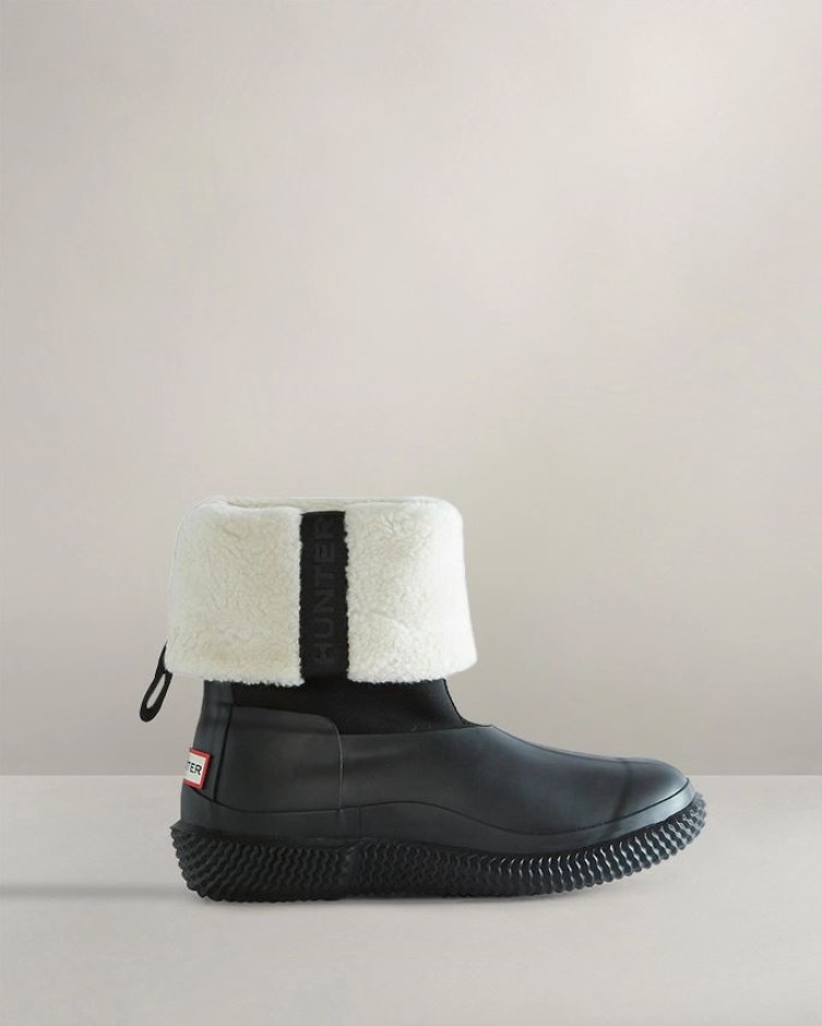 Botas De Tecelagem Veganas Com Isolamento Térmico Para Mulheres Caçadoras De Salgueiro Preto-branco